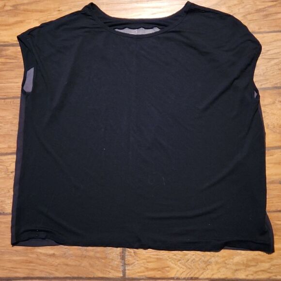 Lane Bryant women's 18/20 sheer beaded black sleeveless blouse top - Picture 3 of 8